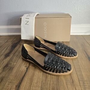 Nisolo Huaraches – Women’s Size 8.5 – Black – Brand New in Box ✨